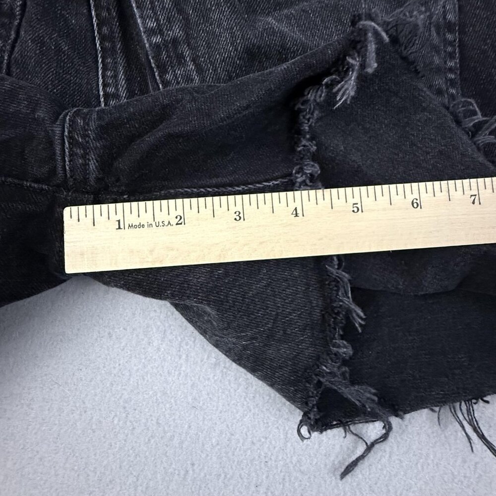AGOLDE Shorts Women's 26‎ Black Criss Cross Button Fly Hitchhike Denim Organic - Picture 10 of 16